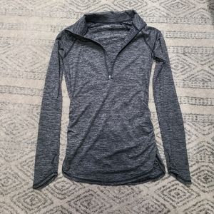 North Face 1/4 Zip Heather Grey Pullover - XS